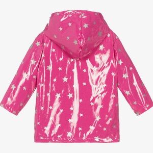 Girls size 6 Pink glitter stars raincoat Never used NWOT